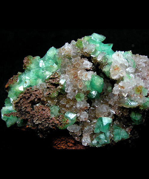 ADAMITE CUPRIFERA, CALCITE